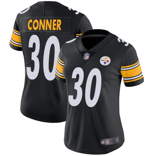 Women Pittsburgh Steelers Football 30 Limited Black James Conner Home Vapor Untouchable Nike NFL Jersey